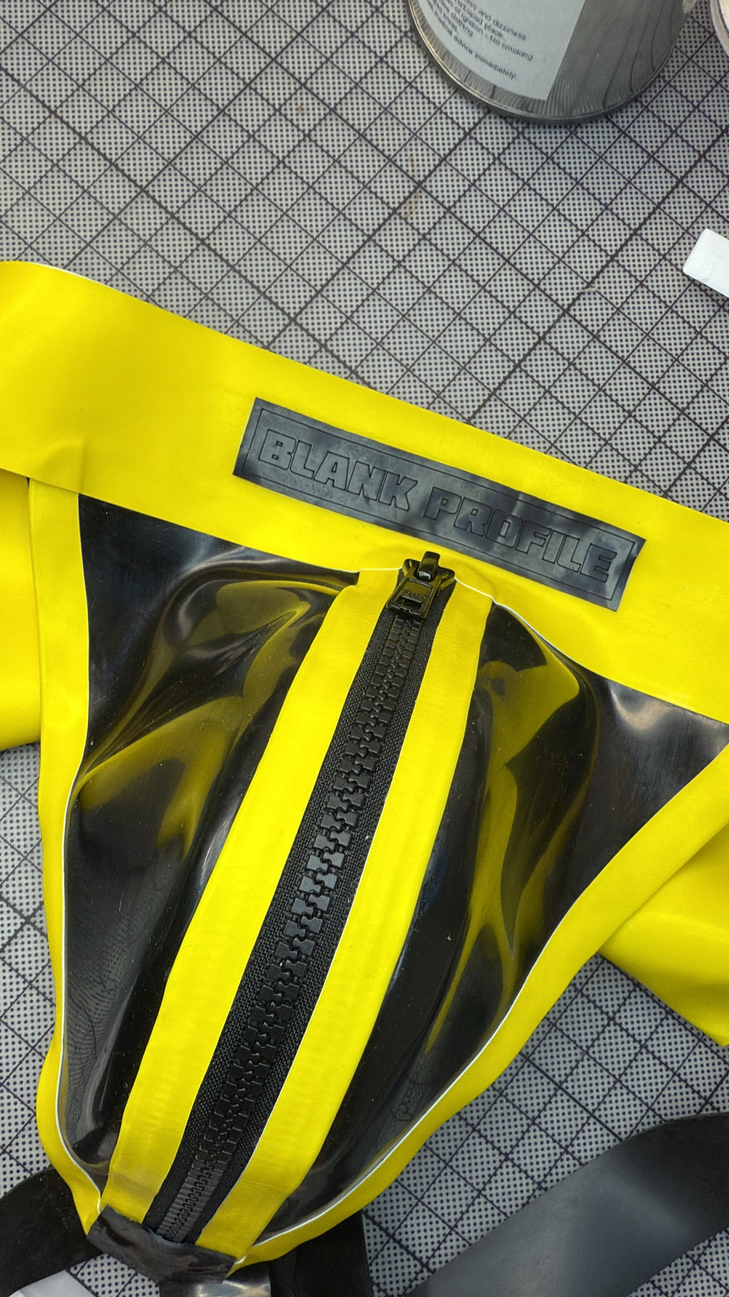 Yellow Zipper Latex Jock